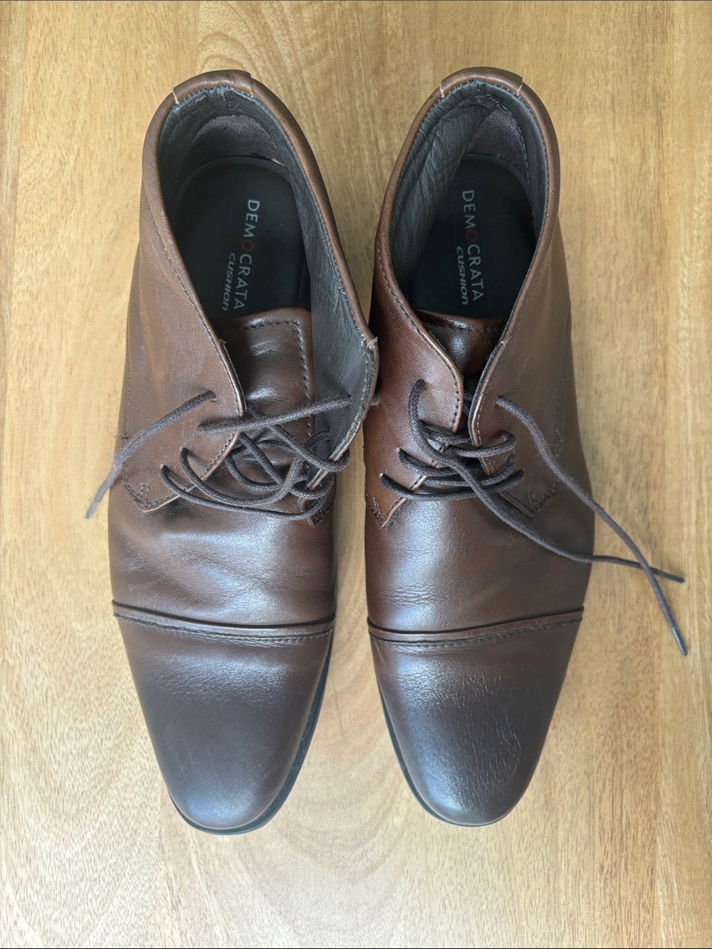 Men’s Brown Leather Lace-Up Dress Shoes
